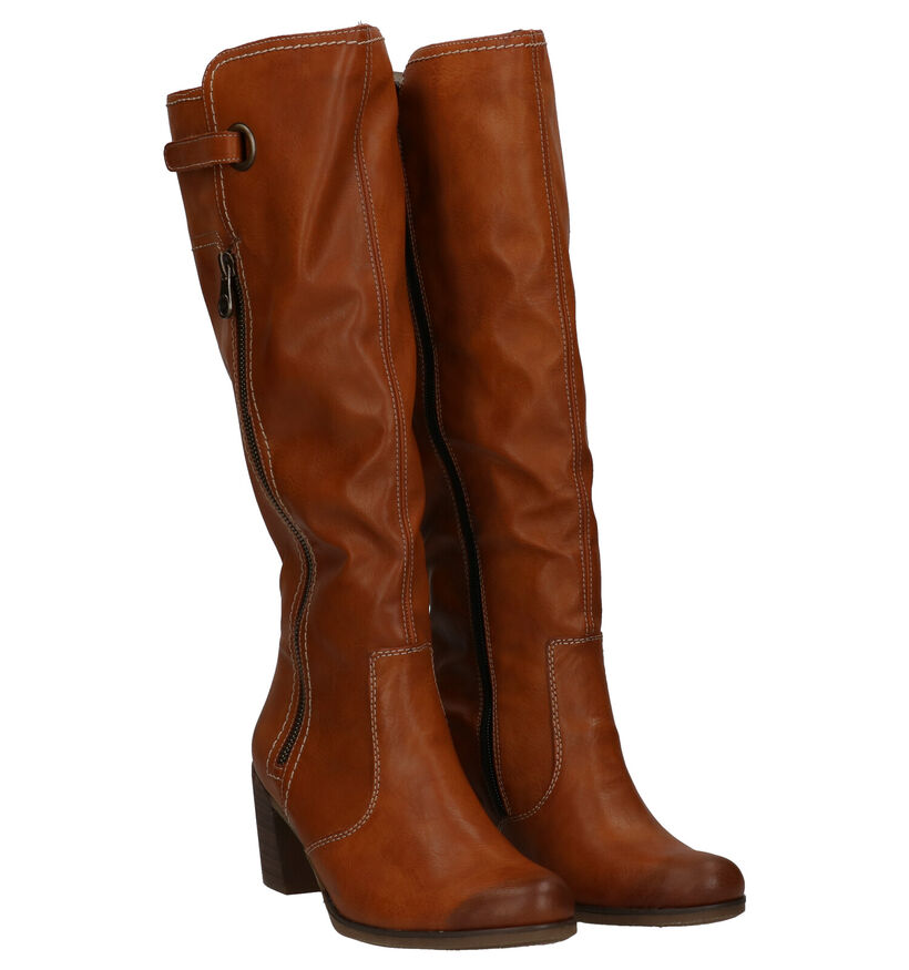 Rieker Bottes hautes en Cognac en simili cuir (282708)