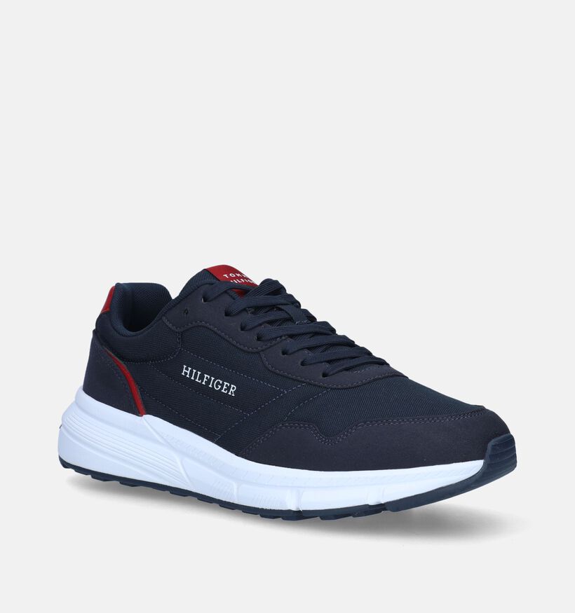 Tommy Hilfiger Faston Mix Ess Blauwe Veterschoenen voor heren (342747) - geschikt voor steunzolen