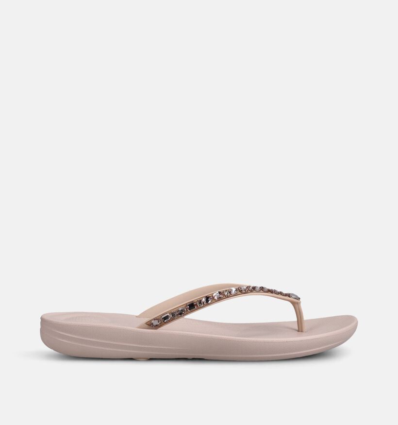 Fitflop Iqushion Multi-Crystal Ergonomic Tongs en Rose pour femmes (368671)