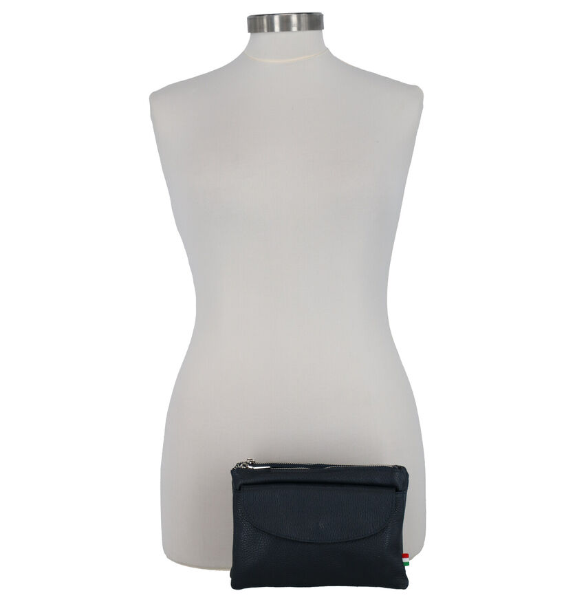 Time Mode Blauwe Crossbody Tas in leer (277120)