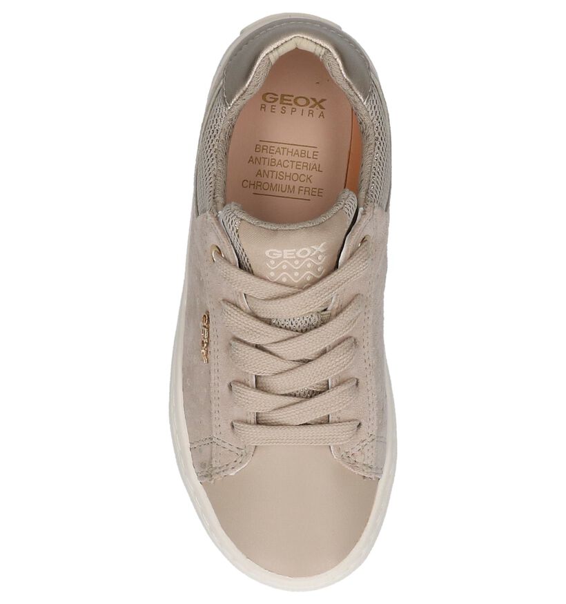 Beige Veterschoenen Geox in leer (237980)