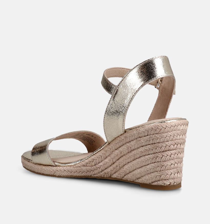 Tamaris Sandales compens&eacute;es en Or pour femmes (371697)