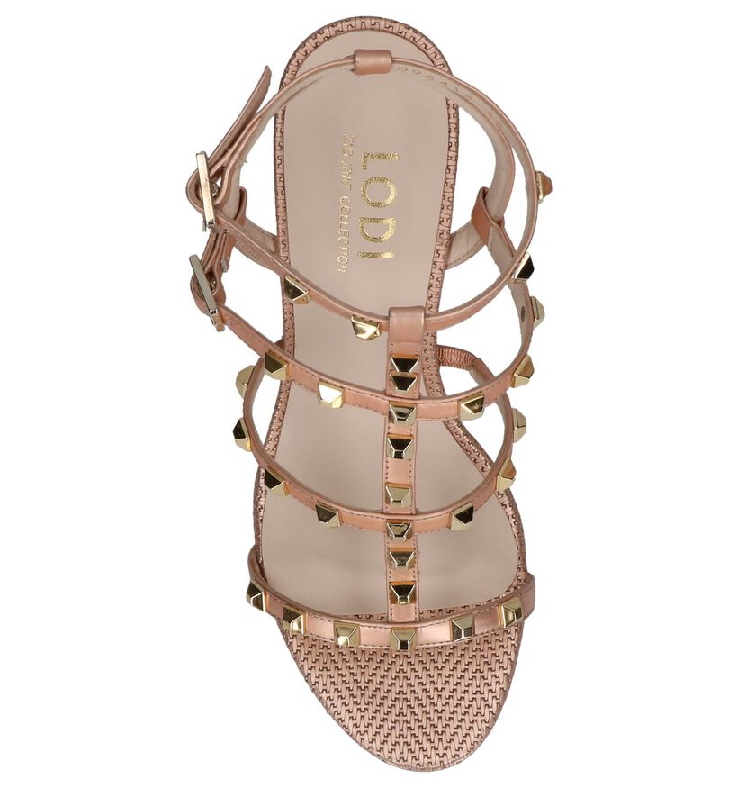 Rose Gold Sandalen High Heels Lodi Murua in leer (217764)