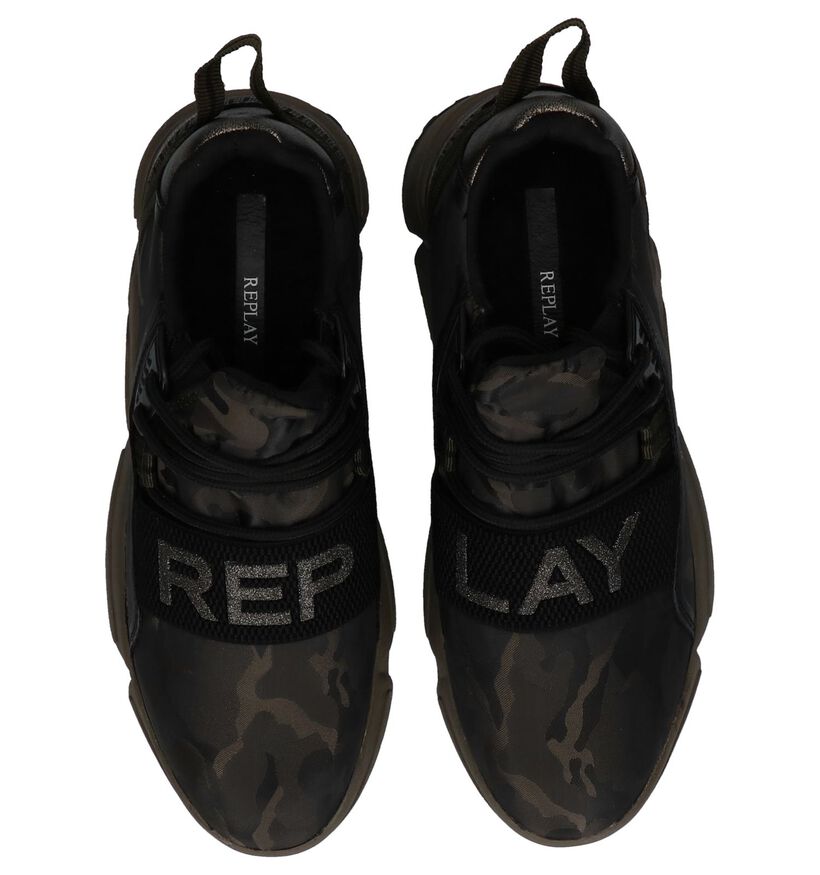 Replay Lobel Camouflage Slip-on Sneakers in stof (231604)
