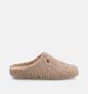 Scapa Beige Teddy Open Pantoffels voor dames (380851) - geschikt voor steunzolen