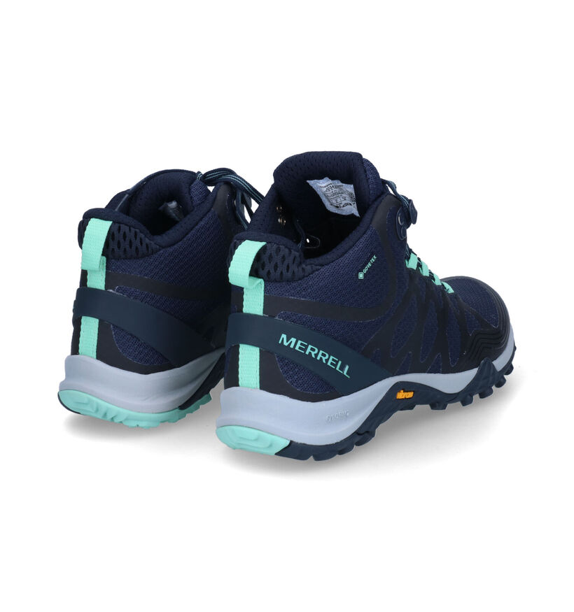 Merrell Siren 3 Mid GTX Chaussures de randonnée en Bleu pour femmes (310221) - pour semelles orthopédiques