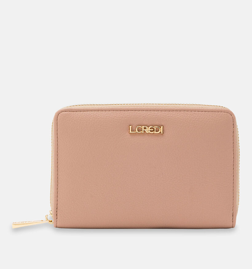 L.Credi Flippa Roze Ritsportemonnee voor dames (341067)