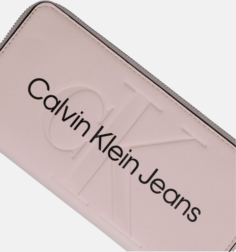 Calvin Klein Sculpted Mono Ecru Ritsportemonnee voor dames (327718)