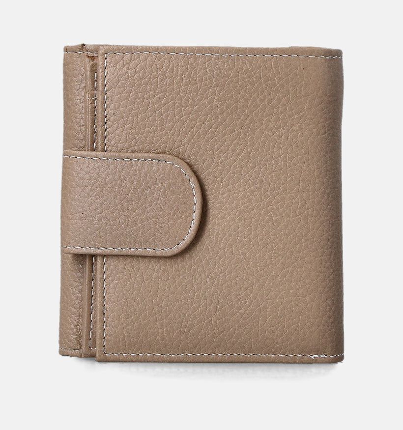 Crinkles Taupe Overslagportemonnee voor heren, dames (358104)