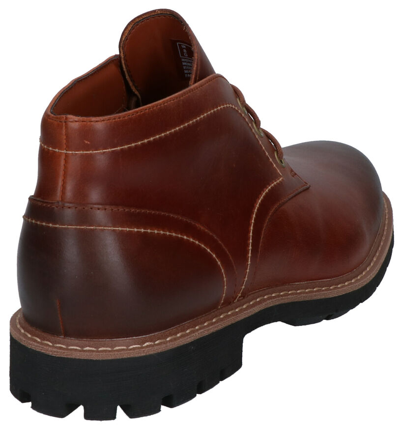Clarks Batcombe Chaussures Hautes en Cognac en cuir (256231)