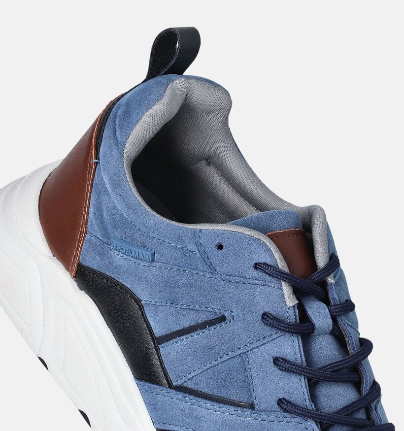 Poelman Chaussures à lacets en Bleu foncé pour garçons, hommes (358483) - pour semelles orthopédiques