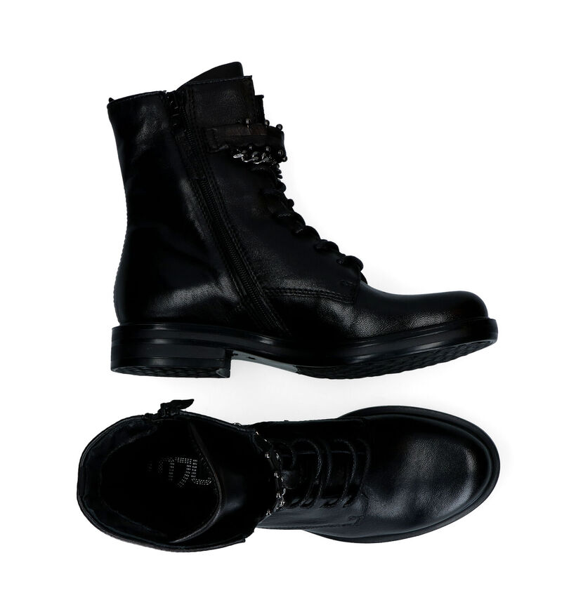 Mjus Boots à lacets en Noir en cuir (297886)