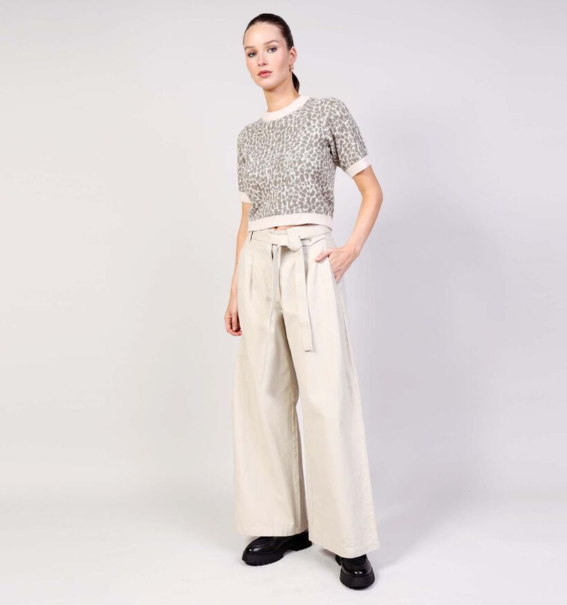 Vero Moda Wow Lichtbeige Trui Korte Mouwen voor dames (364530)