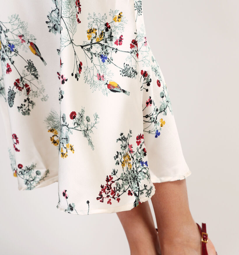 Vero Moda Jupes longues en Écru/Fleurs pour femmes (368827)