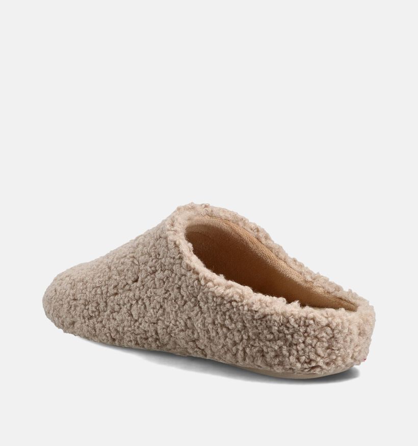 River Woods Beige Pantoffels Teddy voor dames (381123) - geschikt voor steunzolen