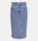 ONLY Carmakoma Enya Blauwe Midi Jeansrok voor dames (374874)