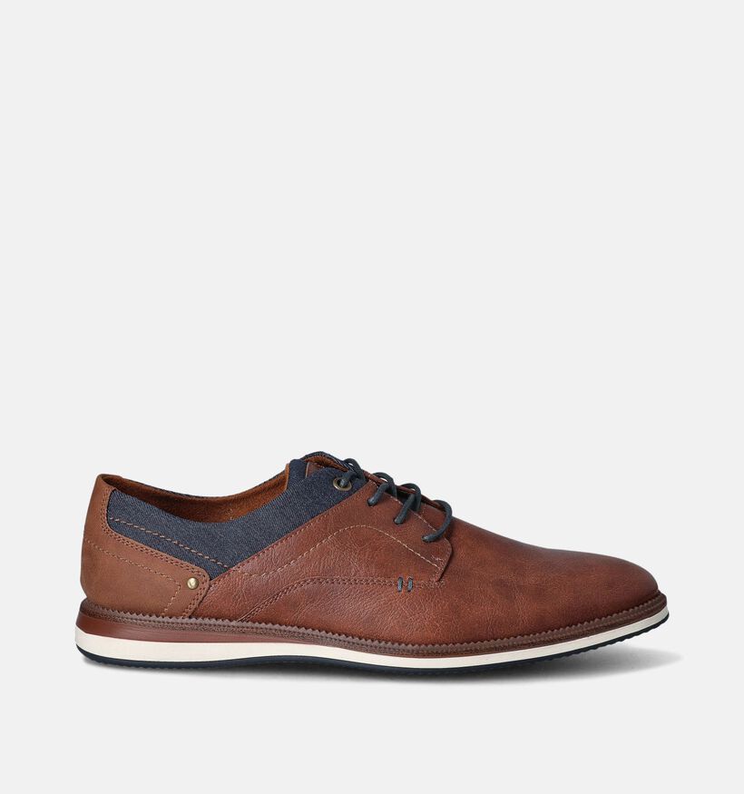 SJ Cognac Veterschoenen voor heren (354526)