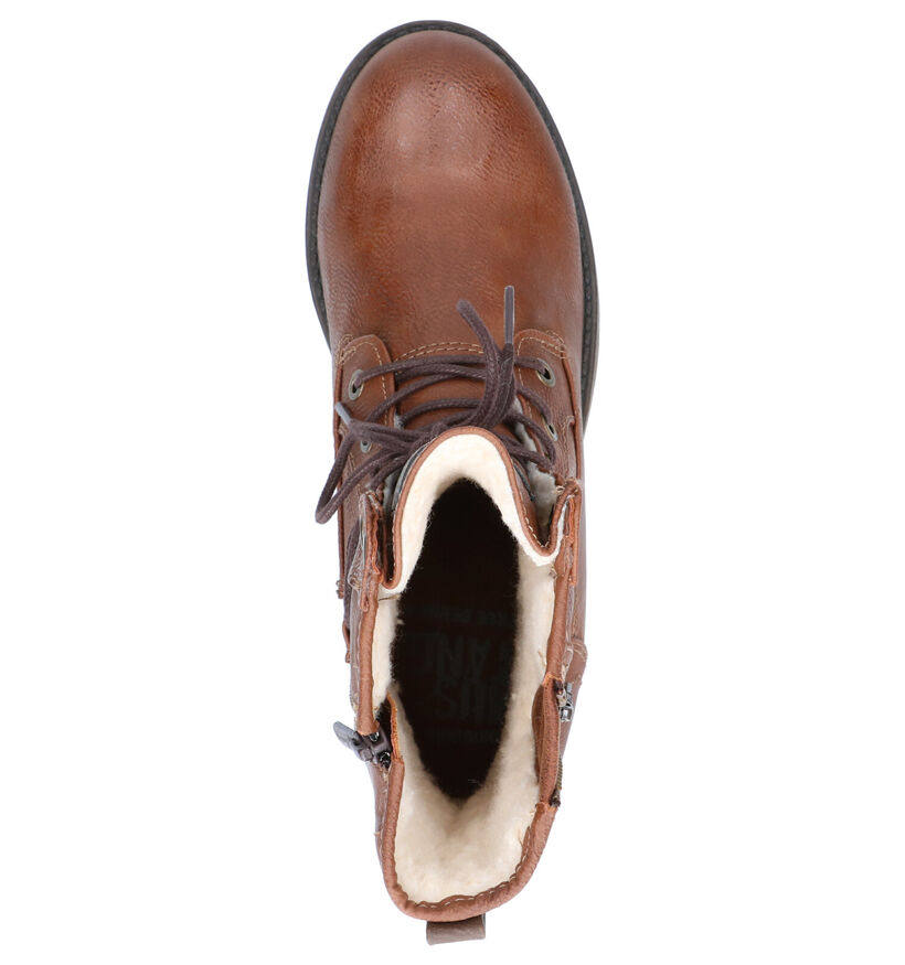 Mustang Boots à lacets en Cognac pour femmes (313784)