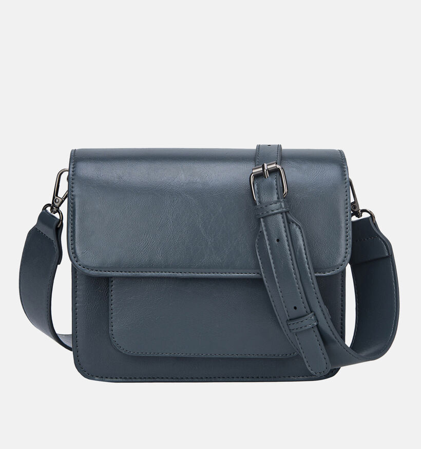 Hvisk Cayman Pocket Glossy Structure Sac porté croisé en Bleu pour femmes (346713)