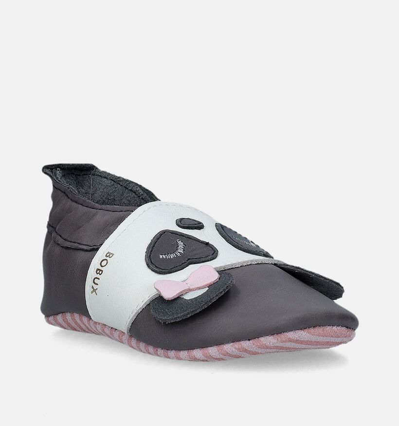Bobux Bam Bow Chaussons pour bébé en Gris pour filles (303094)