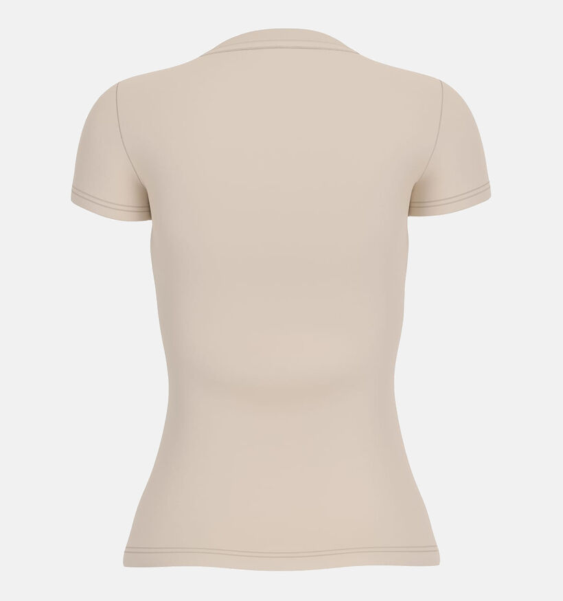 Guess Pearl Oyster Beige T-shirt met Korte Mouwen voor dames (370362)