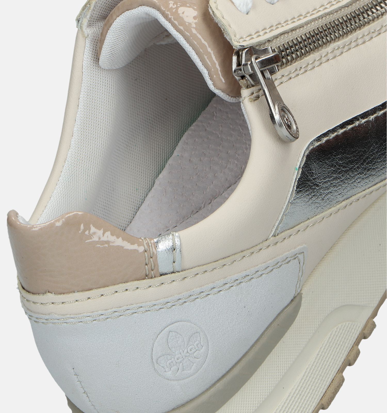 Rieker Ecru Sneakers voor steunzolen Dames Sneakers Online op TORFS.BE