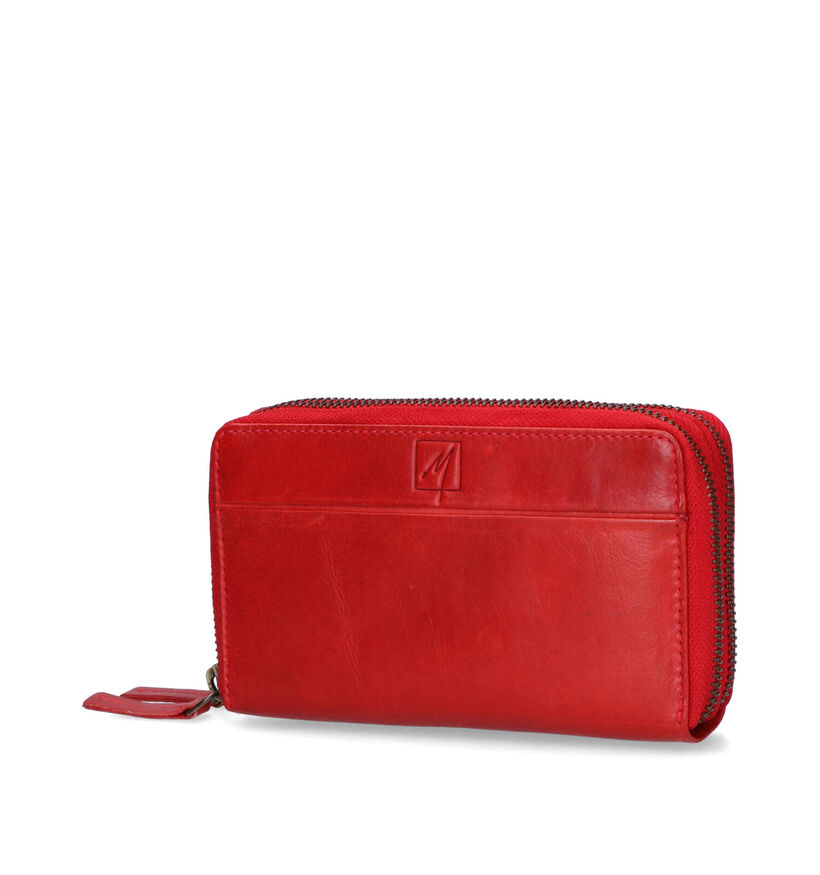 Label M Porte-monnaie zippé en Cognac pour femmes (358853)