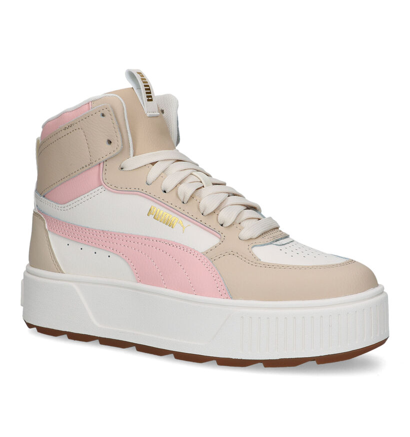 Puma Karmen Rebelle Mid Baskets en Beige pour femmes (318651) - pour semelles orthopédiques