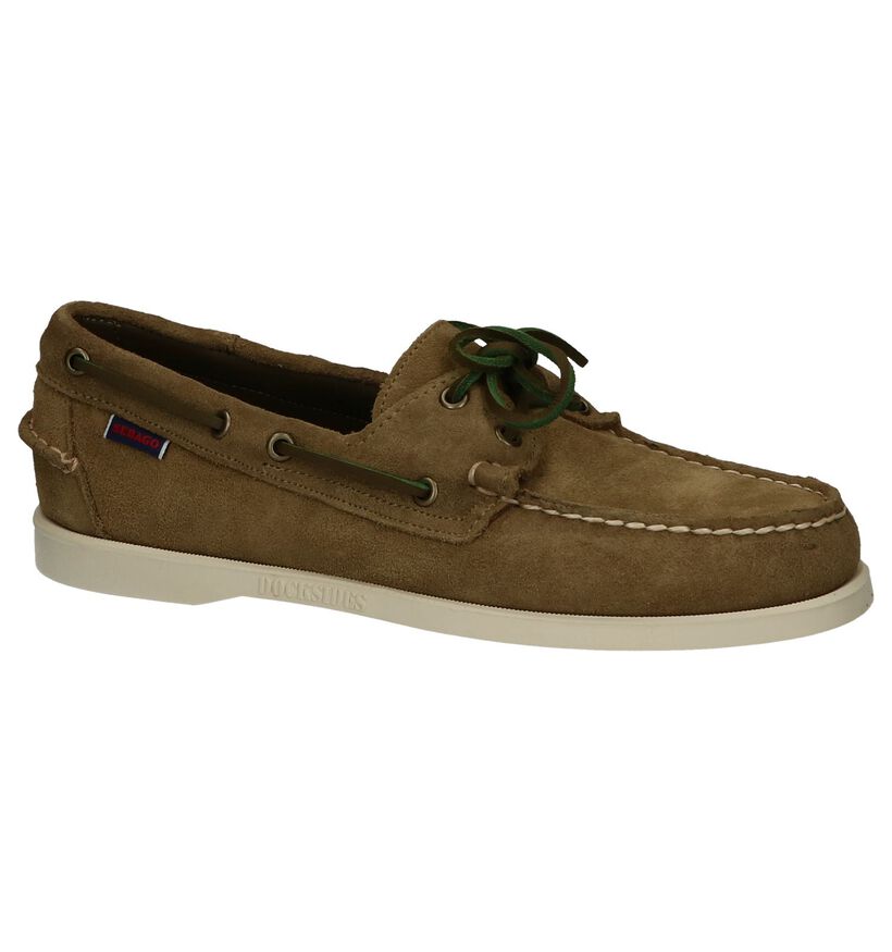 Sebago Dockside Portland Flesh Out Chaussures bateau en Vert Kaki pour hommes (336839)