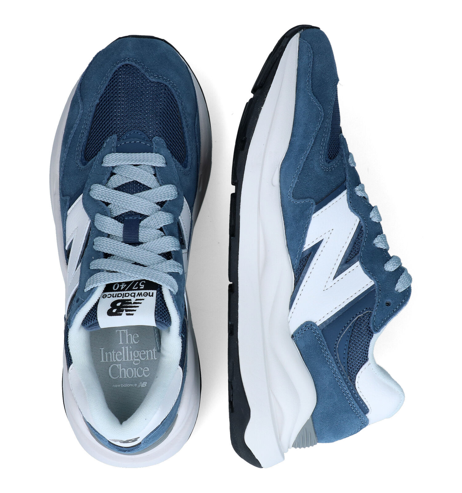 New balance m sales 574 sneakers laag blauw
