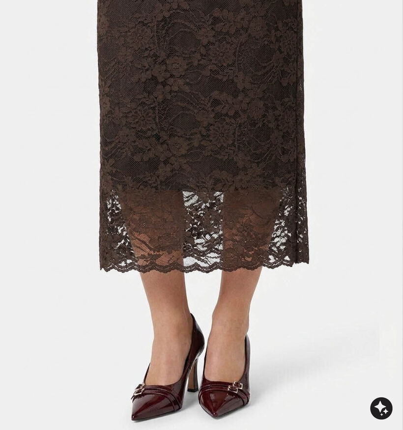 Vila Lorna Donkerbruine Midi-Rok voor dames (379768)