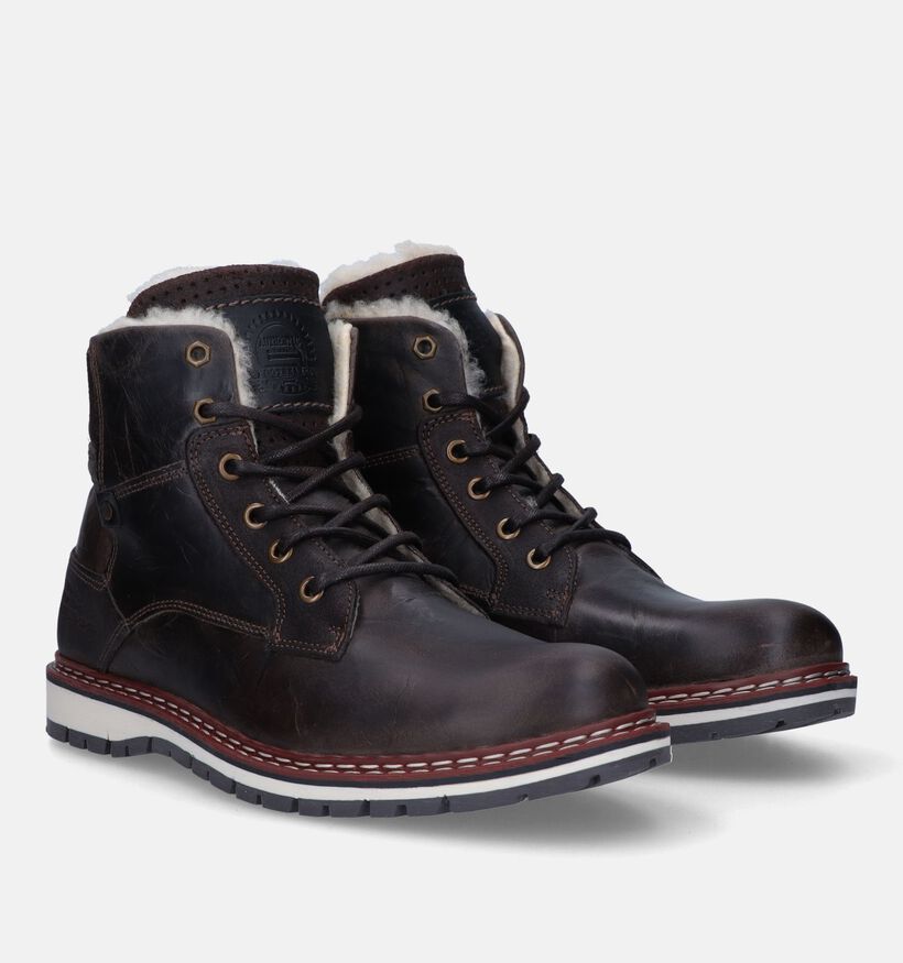 Bullboxer Bruine Bottines voor heren (328891) - geschikt voor steunzolen