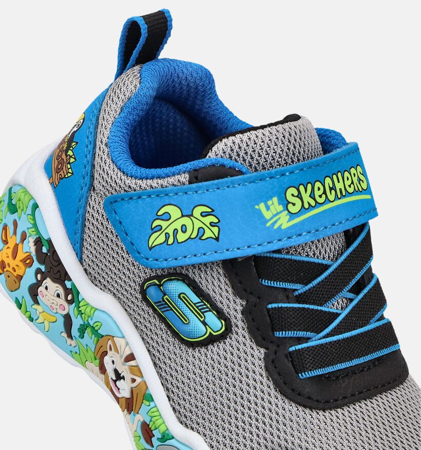 Skechers Play Scene Baskets basses en Gris pour gar&ccedil;ons (375681)