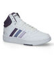 adidas Hoops 3.0 Mid Zwarte Sneakers in kunstleer (316561)