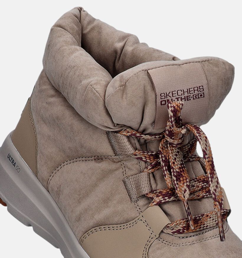 Skechers Glacial Ultra Trend Up Taupe Boots voor dames (346360)