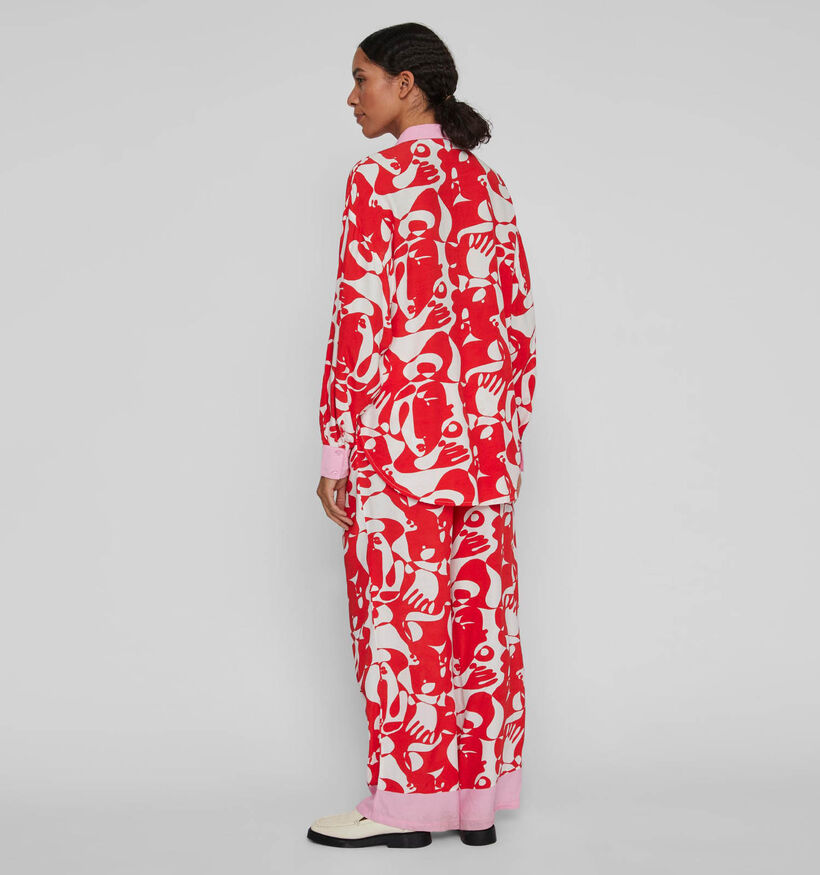 Vila Kikki Mat Rood Oversized Hemd voor dames (329148)