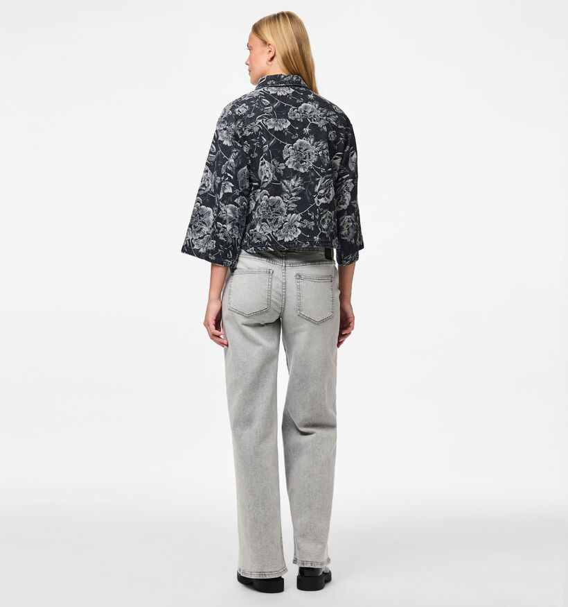 Pieces Marosa Denim Zwarte Blouse Pieces Marosa Denim Zwarte Blouse voor dames (365635)