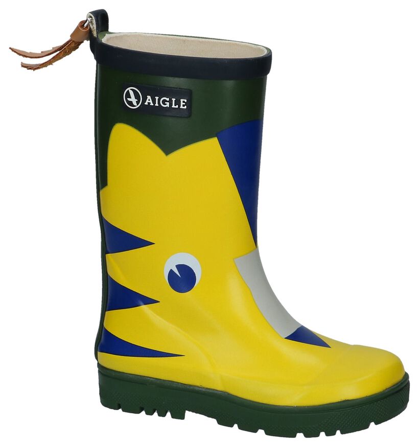 Aigle Woody Pop Fun Blauwe Regenlaarzen in rubber (236011)