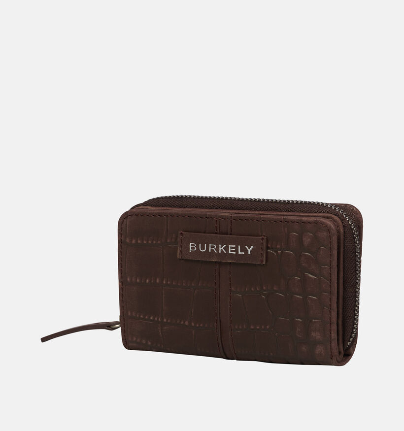 Burkely Colbie Porte-monnaie zipp&eacute; en Brun fonc&eacute; pour femmes (380456)