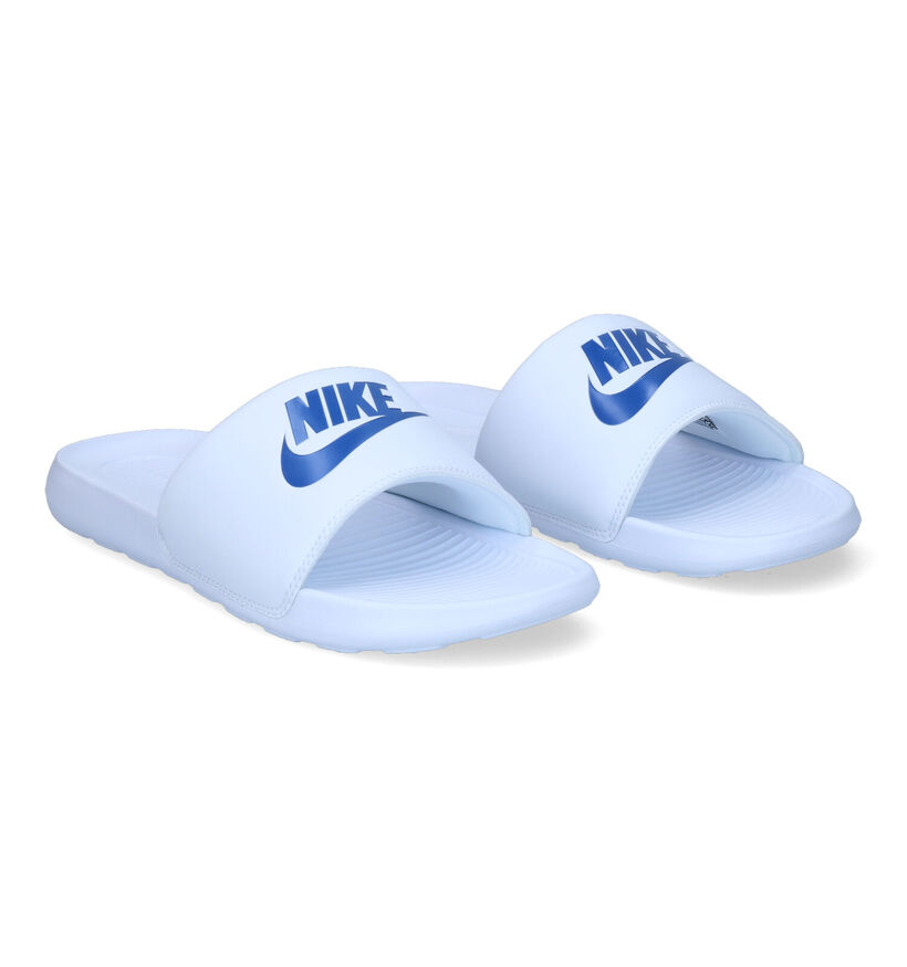 Nike Victori One Claquettes de piscine en Blanc en synthétique (302632)