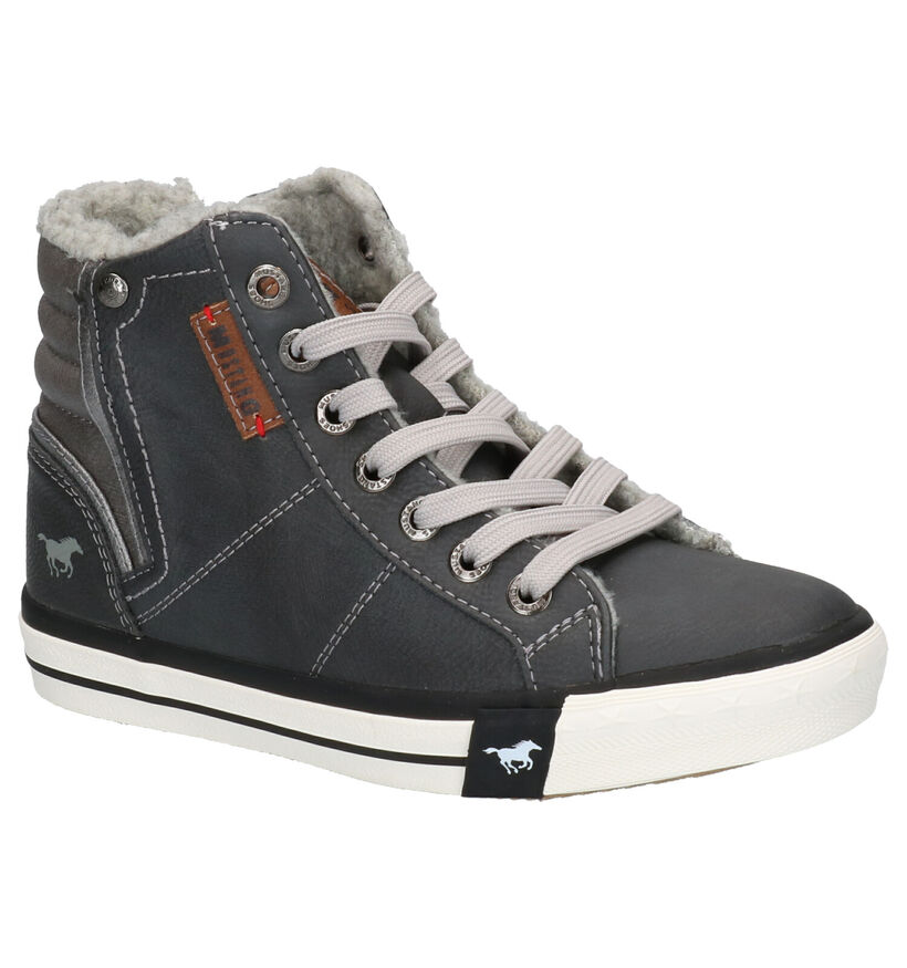 Mustang Chaussures hautes en Gris foncé en simili cuir (254764)