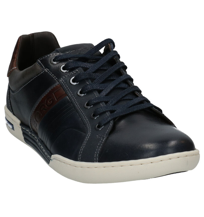 Björn Borg Coltrane Blauwe Veterschoenen in leer (278577)