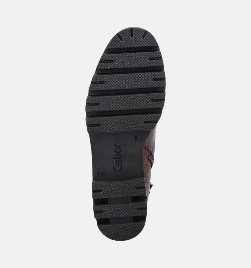 Gabor Bordeaux Boots met Veters en Rits voor dames (380366) - geschikt voor steunzolen