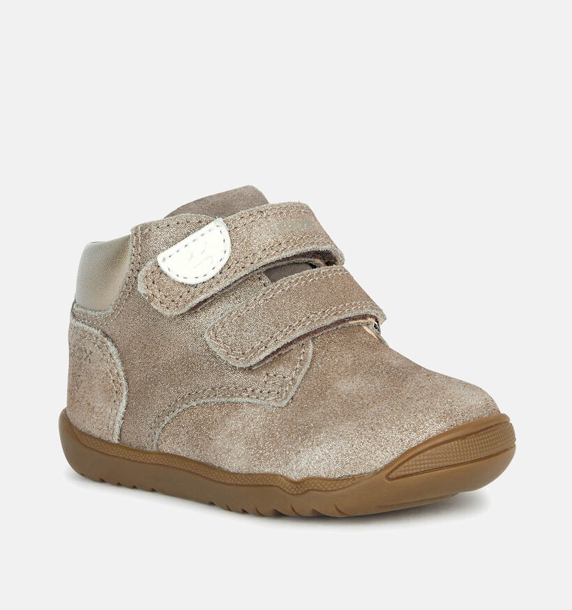 Geox Macchia Shiny Gouden Velcroschoenen voor meisjes (361903) - geschikt voor steunzolen