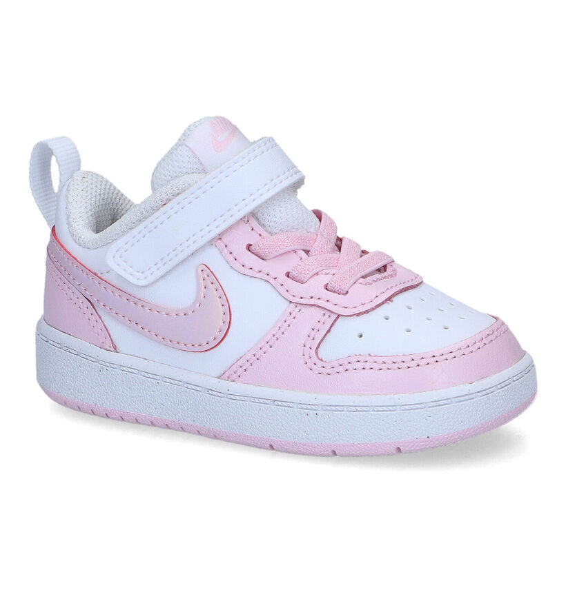 Nike Court Borough Low TD Baskets en Blanc pour filles (325383) - pour semelles orthopédiques