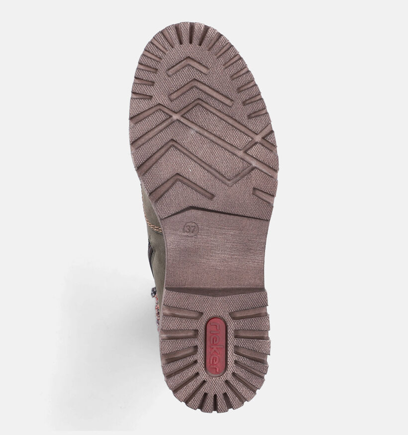 Rieker Lichtgroene Veterboots voor dames (379875)