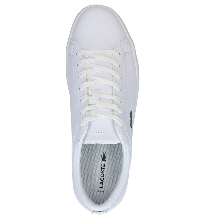 Lacoste Straightset Baskets en Blanc en cuir (287012)