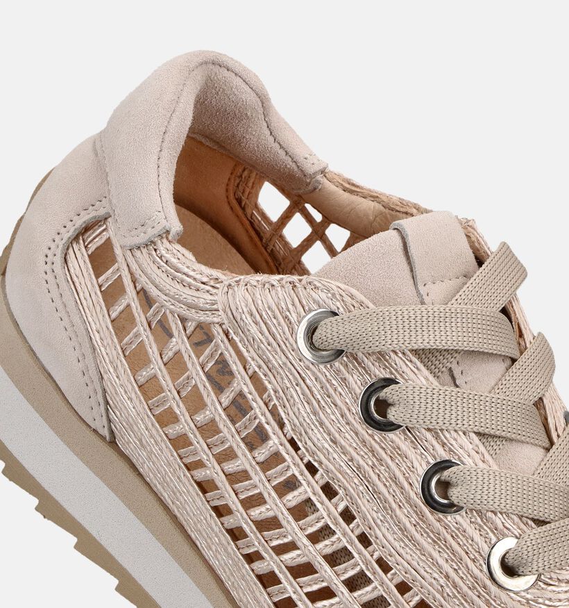 Softwaves Raffia Beige Sneakers voor dames (373382) - geschikt voor steunzolen