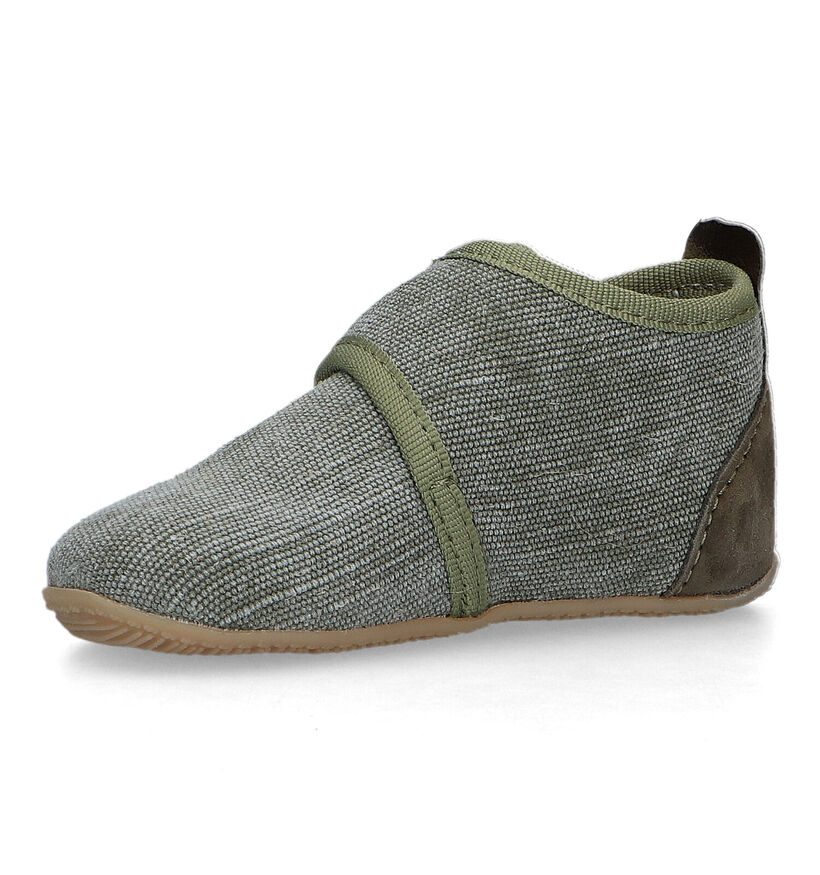 Living Kitzbühel Pantoufles pour bébé en Vert kaki pour filles, garçons (326057)
