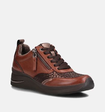 Tamaris Comfort Lage schoenen Zwart/Cognac